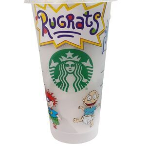 SB cold cup Rugrats with Green SB straw‎